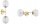 Wandlampe Up Down Retro Glas Metall Gold E27 H:40 cm Leuchte