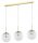 Pendelleuchte 3-flammig Glas Metall Gold E27 60 cm Leuchte