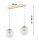 Pendelleuchte 2-flammig Glas Metall Gold E27 40 cm Leuchte