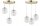 Pendelleuchte 3-flammig Gold Metall Glas E27 B:30 cm Leuchte