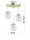 Pendelleuchte 3-flammig Gold Metall Glas E27 B:30 cm Leuchte