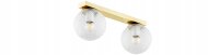 Deckenlampe 2-flammig Glas Metall Gold E27 40 cm Retro