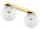 Deckenlampe 2-flammig Glas Metall Gold E27 40 cm Retro Leuchte