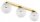 Deckenleuchte 3-flammig Glas Metall Gold E27 L:60 cm Leuchte