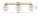 Deckenleuchte 3-flammig Glas Metall Gold E27 L:60 cm Leuchte