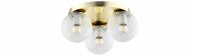 Deckenlampe Glas Metall Gold E27 Ø30 cm 3-flammig...