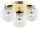 Deckenlampe Glas Metall Gold E27 Ø30 cm 3-flammig Retro Leuchte