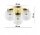 Deckenlampe Glas Metall Gold E27 Ø30 cm 3-flammig Retro Leuchte