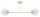 Deckenlampe Glas Metall Gold 2-flammig E27 70 cm Retro Leuchte