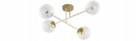 Deckenleuchte 4-flammig Glas Metall Gold E27 B:70 cm
