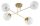 Deckenleuchte 4-flammig Glas Metall Gold E27 B:70 cm
