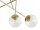 Deckenleuchte 6-flammig Gold Metall Glas E27 B:70 cm