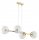 Pendelleuchte 4-flammig Glas Metall Gold E27 L:15 cm Leuchte