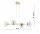 Pendelleuchte 4-flammig Glas Metall Gold E27 L:15 cm Leuchte