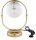 Tischleuchte Retro Glas Metall Gold E27 35 cm Retro Leuchte
