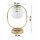Tischleuchte Retro Glas Metall Gold E27 35 cm Retro Leuchte