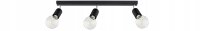 Deckenspot flexibel Schwarz E27 3-flammig L:60 cm Retro