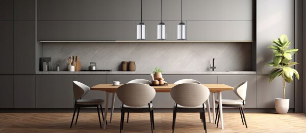 Hängelampe 3-flammig Schwarz Silber Metall E27 60 cm Leuchte
