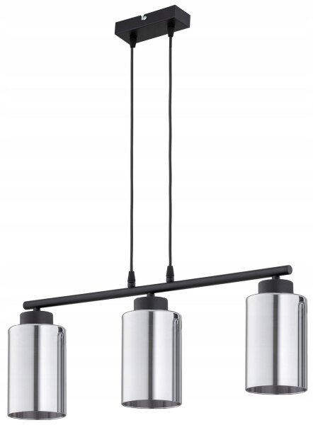 Hängelampe 3-flammig Silber Metall E27 L:10 cm Modern Leuchte