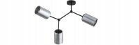 Deckenleuchte 3-flammig Silber E27 L:60 cm Modern