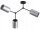 Deckenleuchte 3-flammig Silber E27 L:60 cm Modern Leuchte