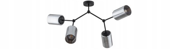 Deckenleuchte 4-flammig Silber E27 L:80 cm Modern Leuchte