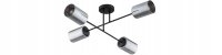 Deckenlampe 4-flammig Silber E27 B:80 cm Metall Modern