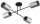 Deckenlampe 4-flammig Silber E27 B:80 cm Metall Modern Leuchte