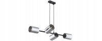 Pendelleuchte 4-flammig Silber E27 L:85 cm Modern