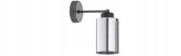 Wandleuchte mit Arm Schwarz Silber E27 T:15 cm Modern
