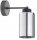 Wandleuchte mit Arm Schwarz Silber E27 T:15 cm Modern Leuchte