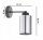 Wandleuchte mit Arm Schwarz Silber E27 T:15 cm Modern Leuchte