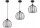 Pendelleuchte Glas Metall Draht Schwarz E27 B:18 cm