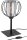 Tischlampe Glas Metall Schwarz E27 H:38 cm Draht Modern