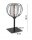 Tischlampe Glas Metall Schwarz E27 H:38 cm Draht Modern