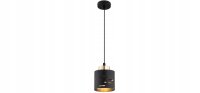 Pendelleuchte Metall Schwarz Gold E27 B:10 cm Modern