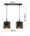 Pendelleuchte 2-flammig Schwarz Gold Metall E27 L:40 cm Leuchte
