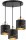 Hängelampe 3-flammig Schwarz Gold E27 B:30 cm rund Leuchte