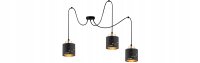 Pendelleuchte Spider XXL Schwarz Gold E27 160 cm Metall