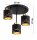 Deckenleuchte 3-flammig Schwarz Gold E27 B:30 cm Metall Leuchte
