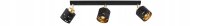 Deckenspot schwenkbar Metall Schwarz Gold E27 L:60 cm