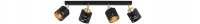 Deckenspot schwenkbar Metall Schwarz Gold E27 L:60 cm