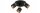 Deckenspot flexibel Schwarz Gold 3-flammig E27 B:30 cm Leuchte