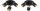 Deckenspot flexibel Schwarz Gold 3-flammig E27 B:30 cm Leuchte