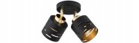 Deckenspot verstellbar Metall Schwarz Gold E27 L:15 cm