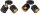 Deckenspot verstellbar Metall Schwarz Gold E27 L:15 cm Leuchte