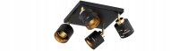 Deckenspot flexibel 4-flammig Schwarz Gold E27 L:30 cm