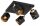 Deckenspot flexibel 4-flammig Schwarz Gold E27 L:30 cm Leuchte