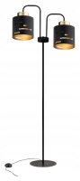 Stehlampe Metall Schwarz Gold E27 150 cm 2-flmg Modern