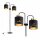 Stehlampe Metall Schwarz Gold E27 150 cm 2-flmg Modern